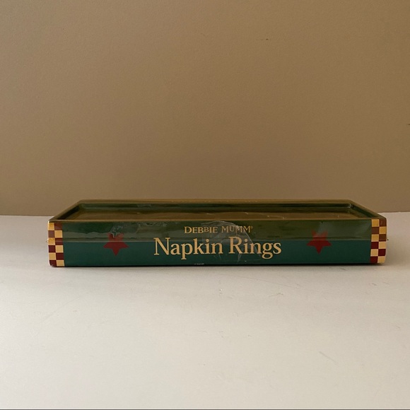 Vintage snowman napkin rings, Debbie Mumm, Christmas napkin holders, new in box - Picture 5 of 5